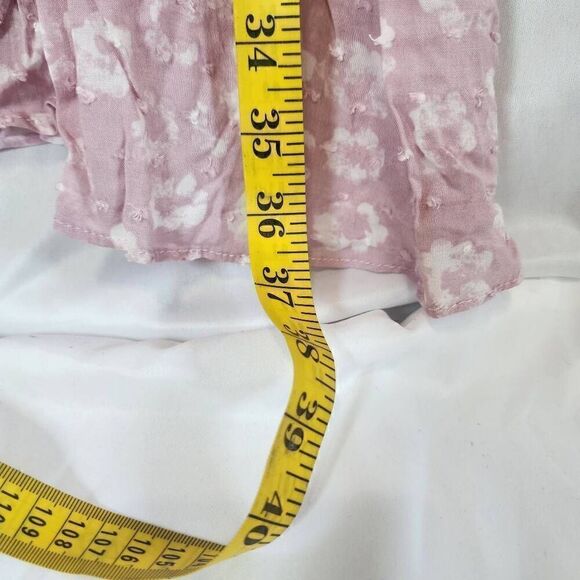 Everly Pink and White Swiss Dot Wrap Dress Size L G18 - Picture 4 of 11